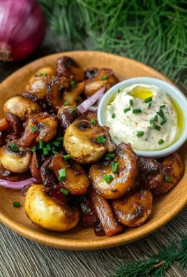 Gebratene Champignons mit KnoblauchdipGebratene Champignons mit Knoblauchdip