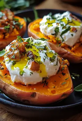 Gefüllte Süßkartoffeln mit Burrata 28 Gefüllte Süßkartoffeln mit Burrata