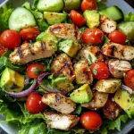 Gesunder Avocado H&auml;hnchen Salat