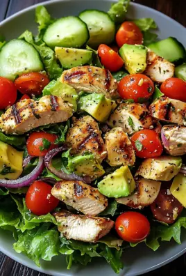Gesunder Avocado Hähnchen Salat