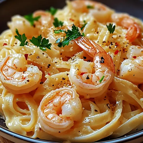 Knoblauch-Butter-Shrimp Pasta