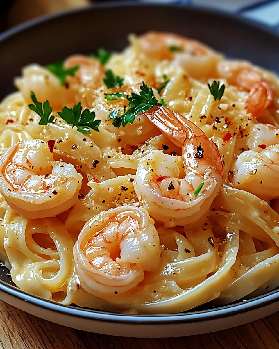 Knoblauch-Butter-Shrimp Pasta