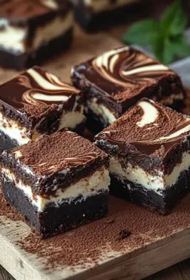 Käsekuchen Brownies mit Frischkäse und Schokolade 23 Käsekuchen Brownies mit Frischkäse und Schokolade