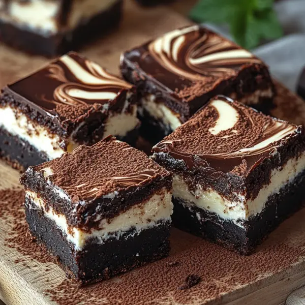 Käsekuchen Brownies mit Frischkäse und Schokolade