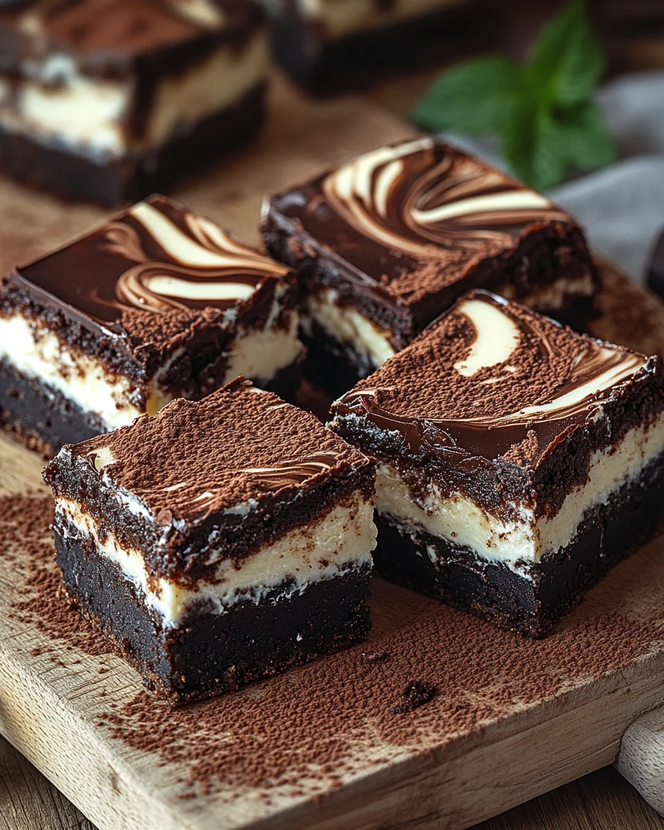 K&auml;sekuchen Brownies mit Frischk&auml;se und Schokolade