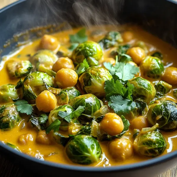 Rosenkohl-Curry mit Kichererbsen