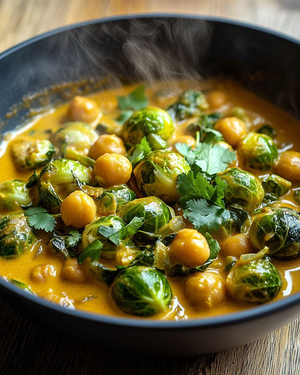 Rosenkohl-Curry mit Kichererbsen
