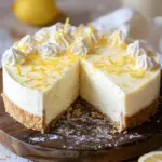 Zitronen-Cheesecake mit wei&szlig;er Schokolade