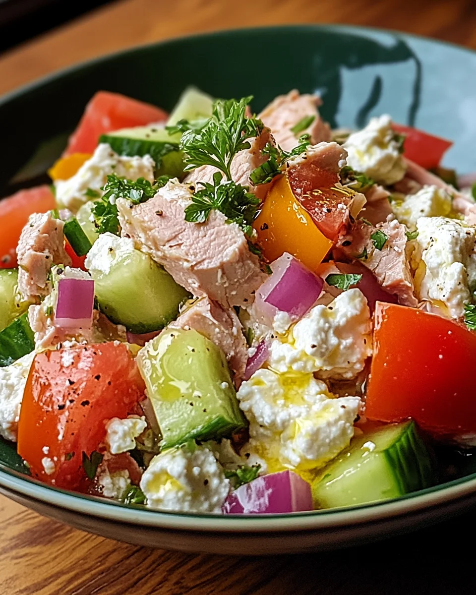 Thunfisch-H&uuml;ttenk&auml;se-Salat
