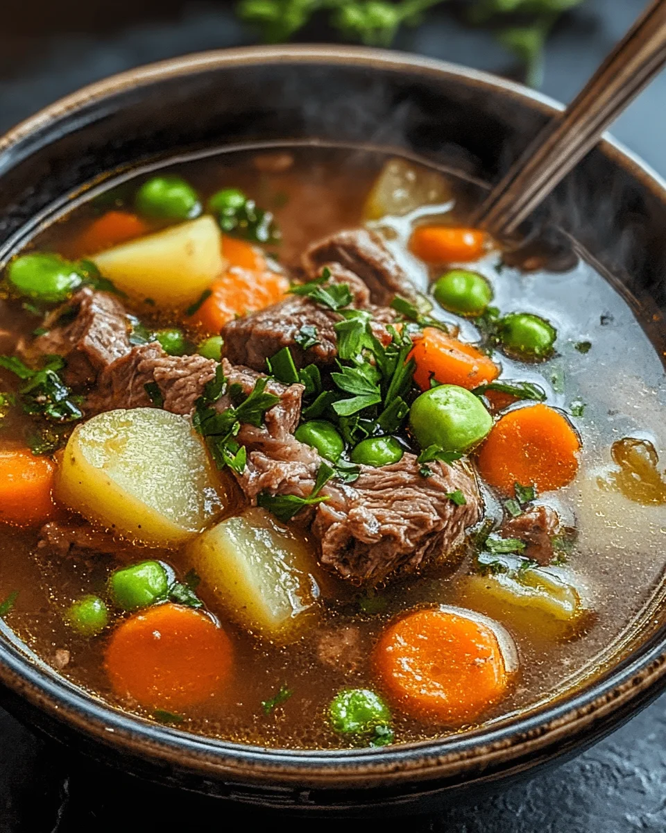 Gemüse Rindfleisch Suppe 25 Gemüse
