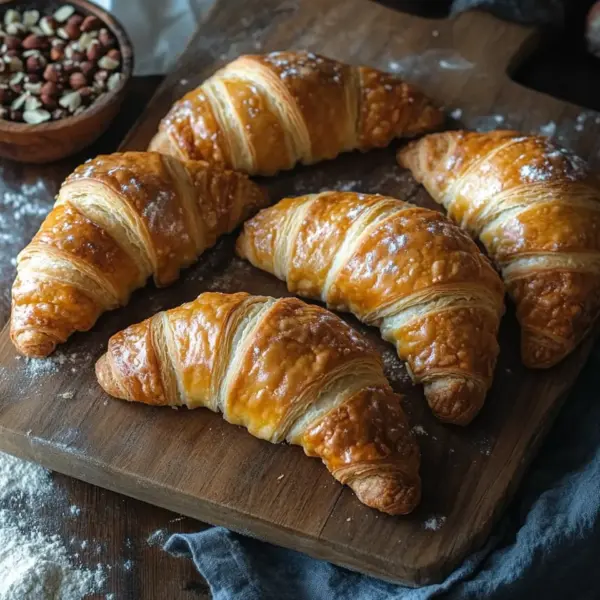 Nusshörnchen - Hefehörnchen mit Nussfüllung