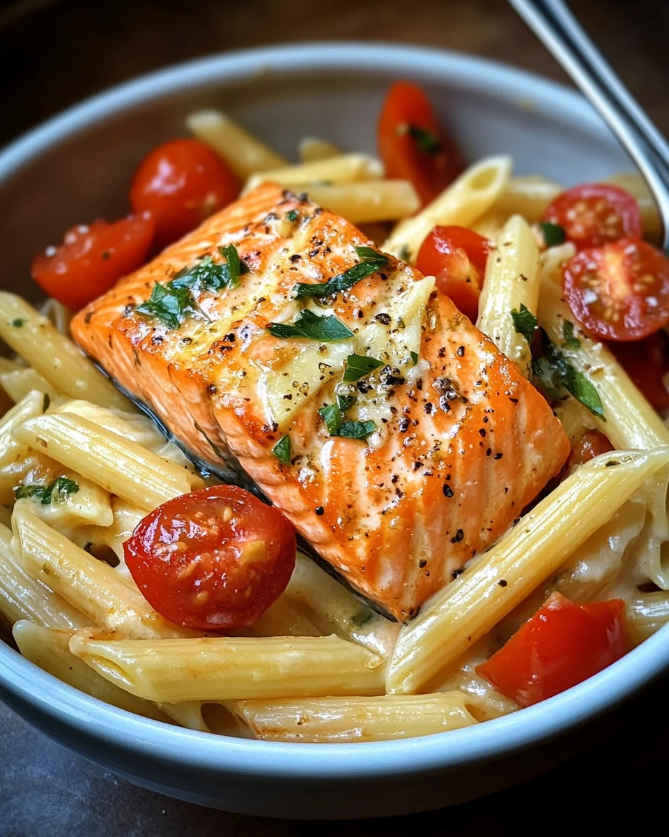 Ofen-Lachs-Pasta