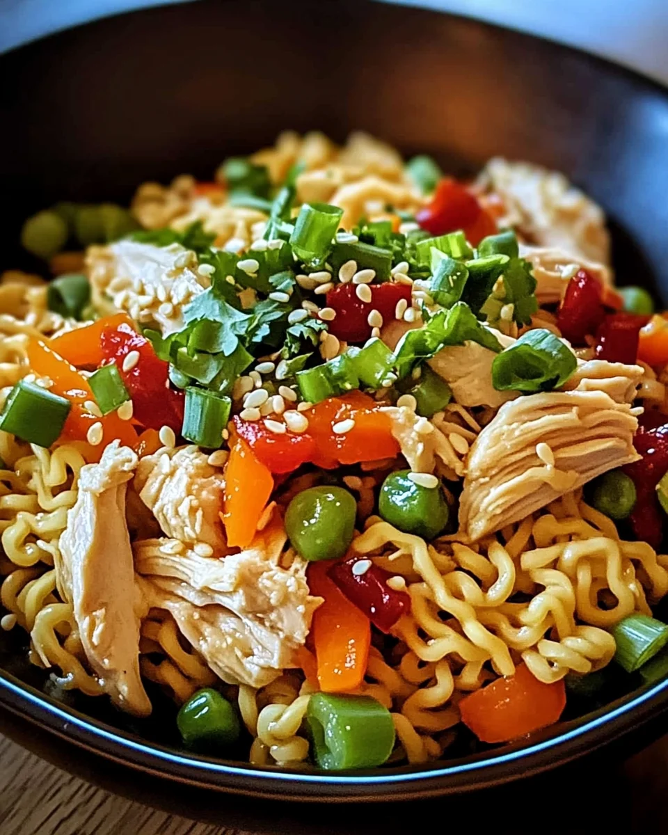 Ramen-Chinesischer Hähnchensalat