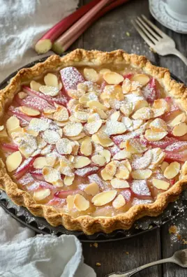 Rhabarber Tarte mit Mandelcreme - Rhabarber Frangipane Tarte