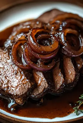 Rinderbrust in Balsamico-Zwiebelsoße