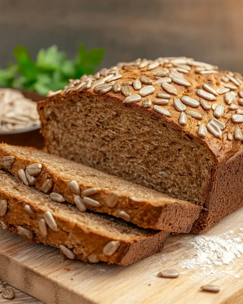 Roggenvollkornbrot mit Sonnenblumenkernen