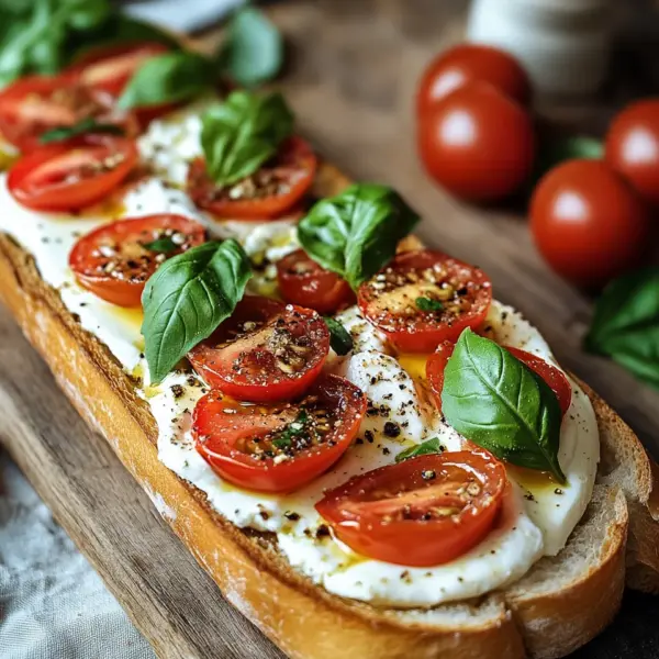 Schnelles Tomaten-Mozzarella-Baguette