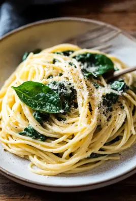 Spaghetti mit Spinat Frischkäse-Sauce