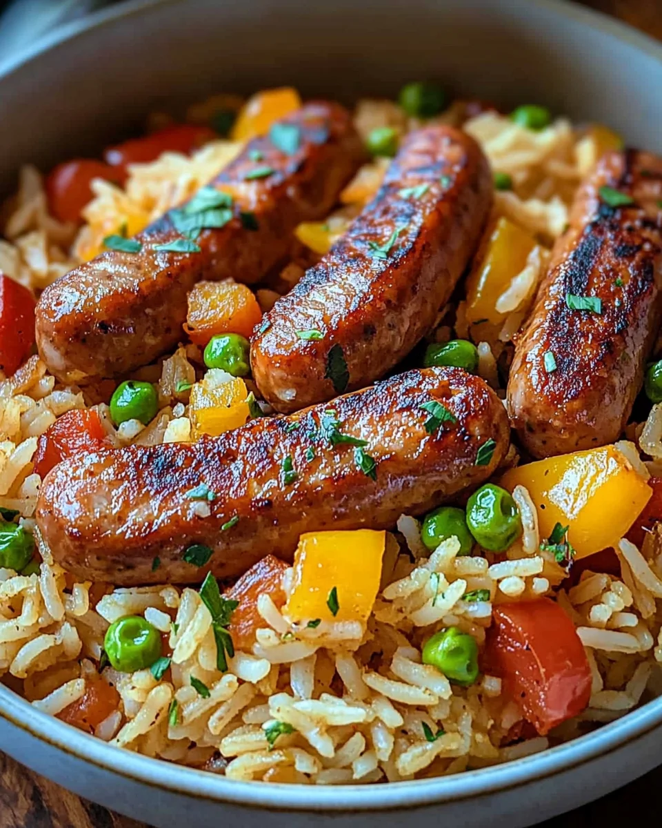 Wurst Reis Pfanne 21 Wurst