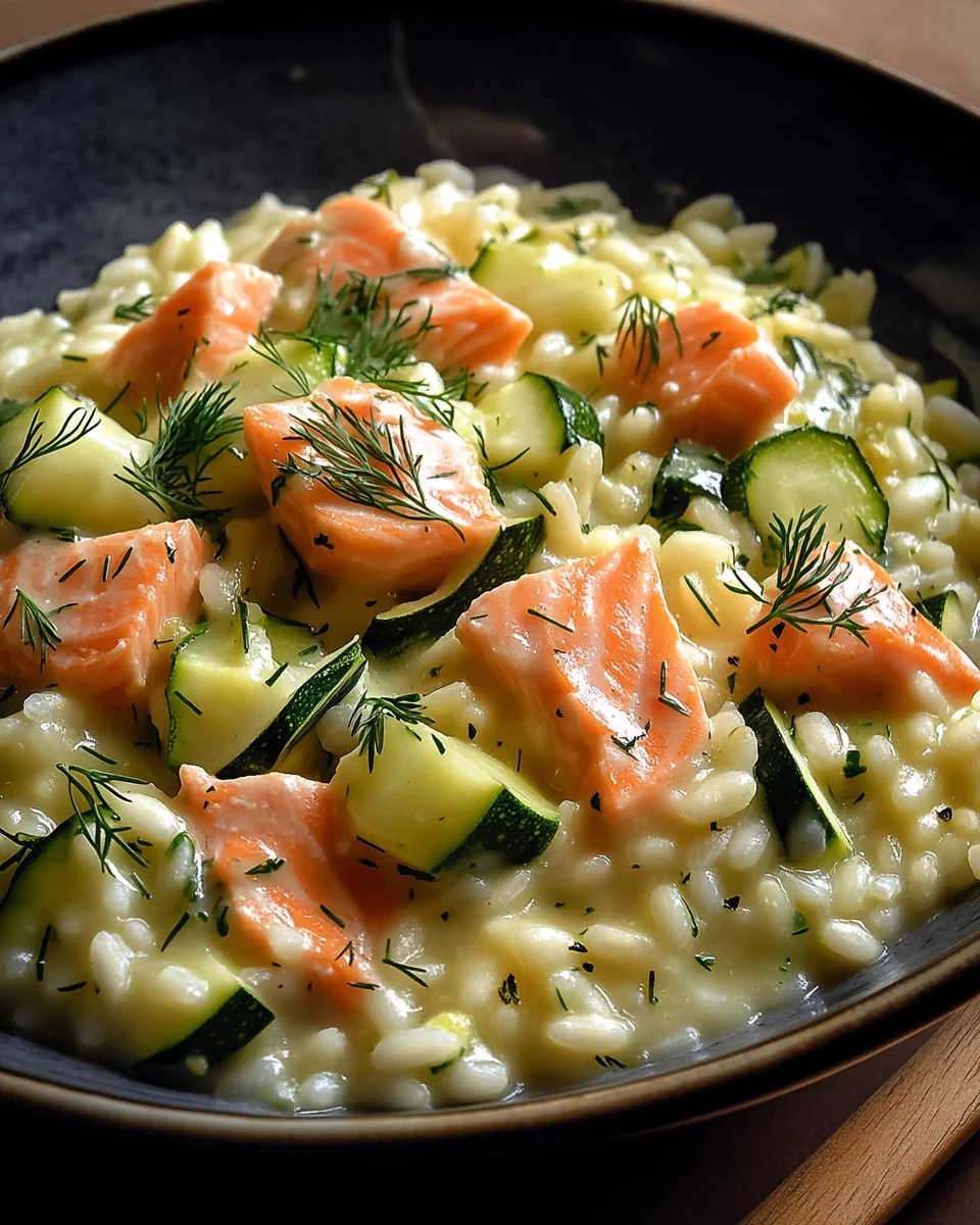 Zucchini-Lachs-Risotto