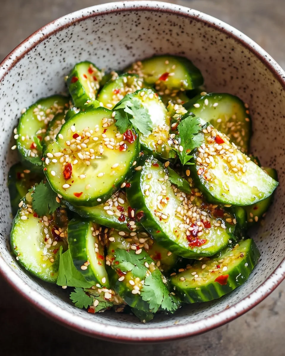 Asiatischer Gurkensalat mit Chili & Sesam 18 Asiatischer