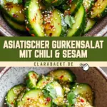 Asiatischer Gurkensalat mit Chili & Sesam 17 Pinterest Hidden Image