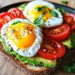 Avocado Toast mit Ei und Tomaten