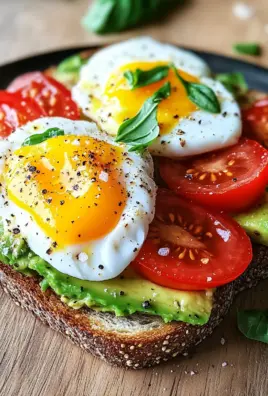 Avocado Toast mit Ei und Tomaten