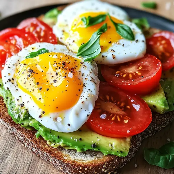 Avocado Toast mit Ei und Tomaten