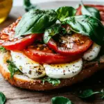 Bagel mit Tomate und Mozzarella