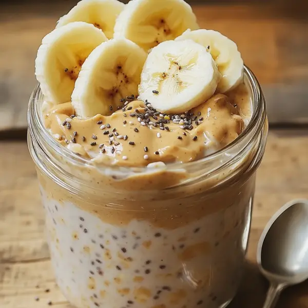 Bananen-Erdnussbutter Overnight Oats