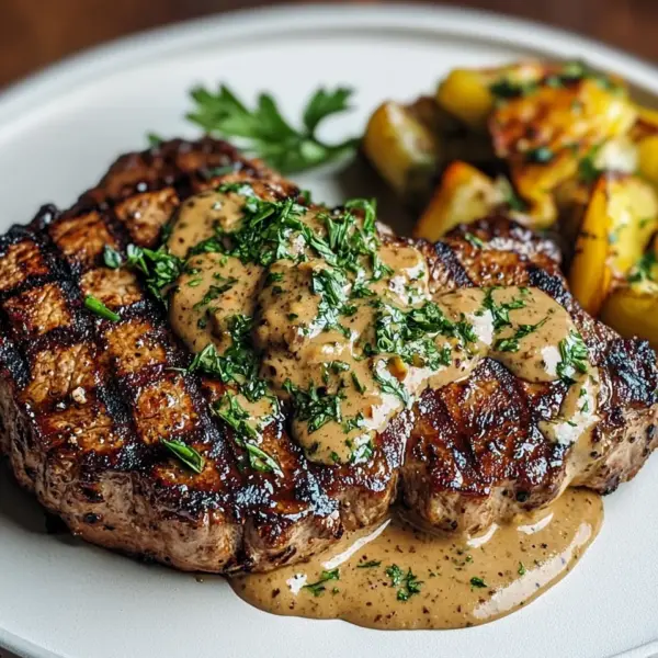 Blumenkohlsteak mit Pfefferrahmsauce