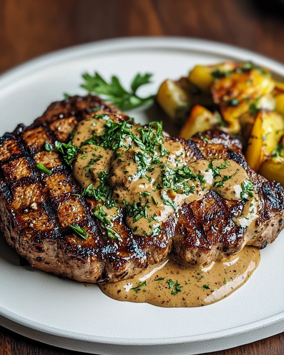 Blumenkohlsteak mit Pfefferrahmsauce