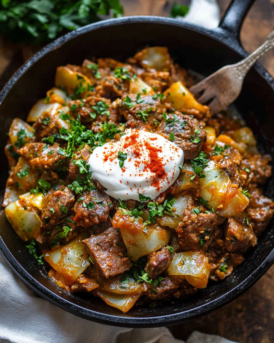 Bombastische Spitzkohl-Hackfleisch-Pfanne