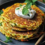 Curry-Spitzkohl-Pfannkuchen mit Minzjoghurt
