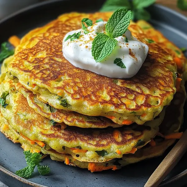 Curry-Spitzkohl-Pfannkuchen mit Minzjoghurt
