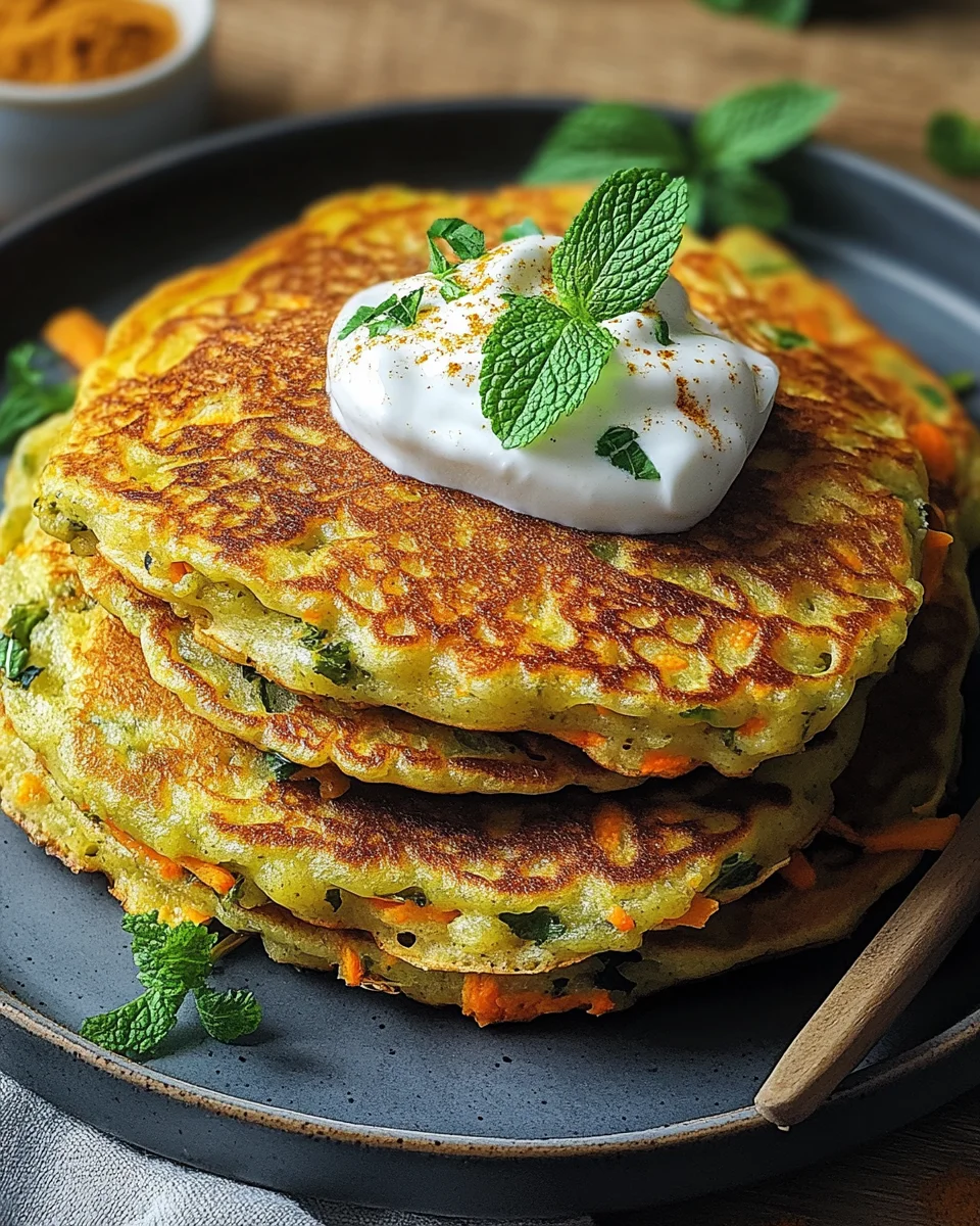 Curry-Spitzkohl-Pfannkuchen mit Minzjoghurt