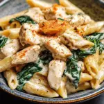 Frischk&auml;se Spinat H&auml;hnchen Pasta