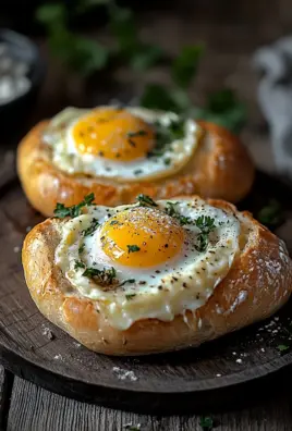 Gefüllte Frühstücksbrötchen mit Ei und Käse – im Ofen gebacken