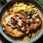Geschmorte Schnitzelpfanne in k&ouml;stlicher J&auml;gersauce Rezept