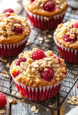 Gesunde Himbeer-Muffins mit Haferflocken-Streuseln