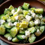 Gurken-Avocado-Salat mit Feta