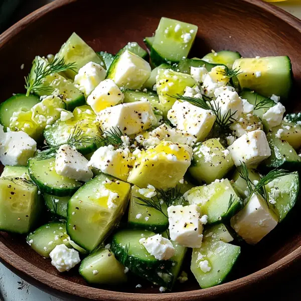 Gurken-Avocado-Salat mit Feta