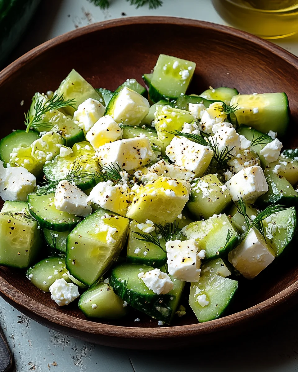 Gurken-Avocado-Salat mit Feta