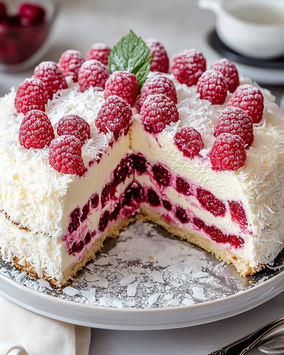 Himbeer-Raffaello-Torte ohne Gelatine 21 Himbeer-Raffaello-Torte