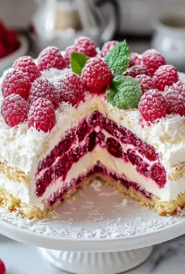 Himbeer-Raffaello-Torte ohne Gelatine 24 Himbeer-Raffaello-Torte ohne Gelatine