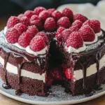 Himbeer Schoko Brownie Torte