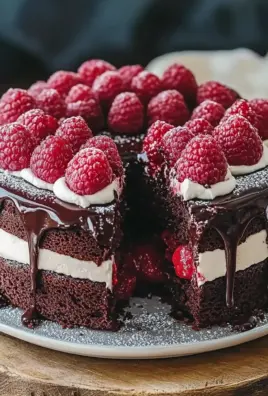 Himbeer Schoko Brownie Torte