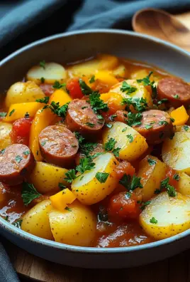 Kartoffelgulasch mit Würstchen