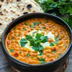 Kichererbsen-Curry mit Naan Brot